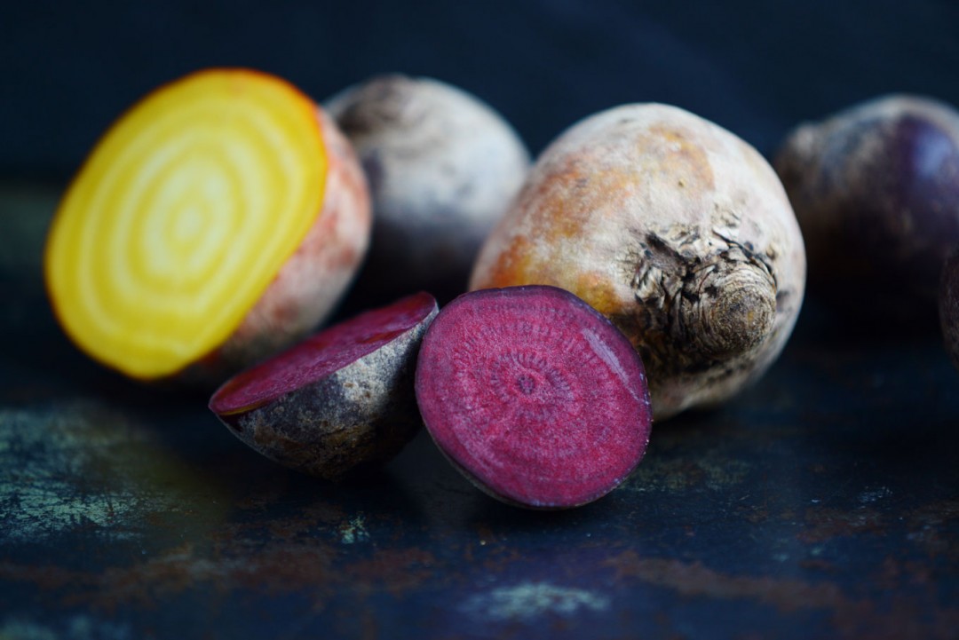 Roasted Beets & Parsnip with Beet Horseradish Cashew Cream Liora